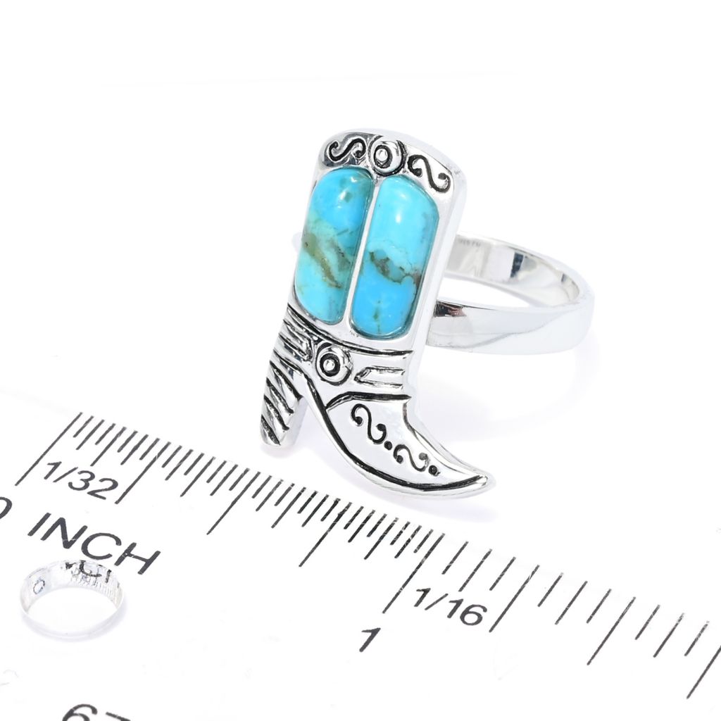 southwest-elements-sterling-silver-kingman-turquoise-cowboy-boot-ring