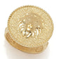 Passport to Turkey Gold Plated Textured & Polished Lion Statement Ring