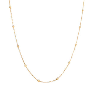 Passport to Turkey Gold or Platinum Plated Bead Station Necklace