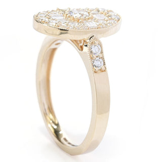 Gems of Distinction 14K Gold 1.03ctw Baguette & Round Diamond Ring