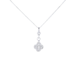 Morris & David Choice of 14K Gold 0.50ctw Diamond Clover Pendant w/ Chain