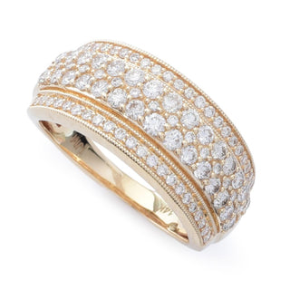 Morris & David 14K Gold 1.00ctw Round Diamond Band Ring, 5.2 grams