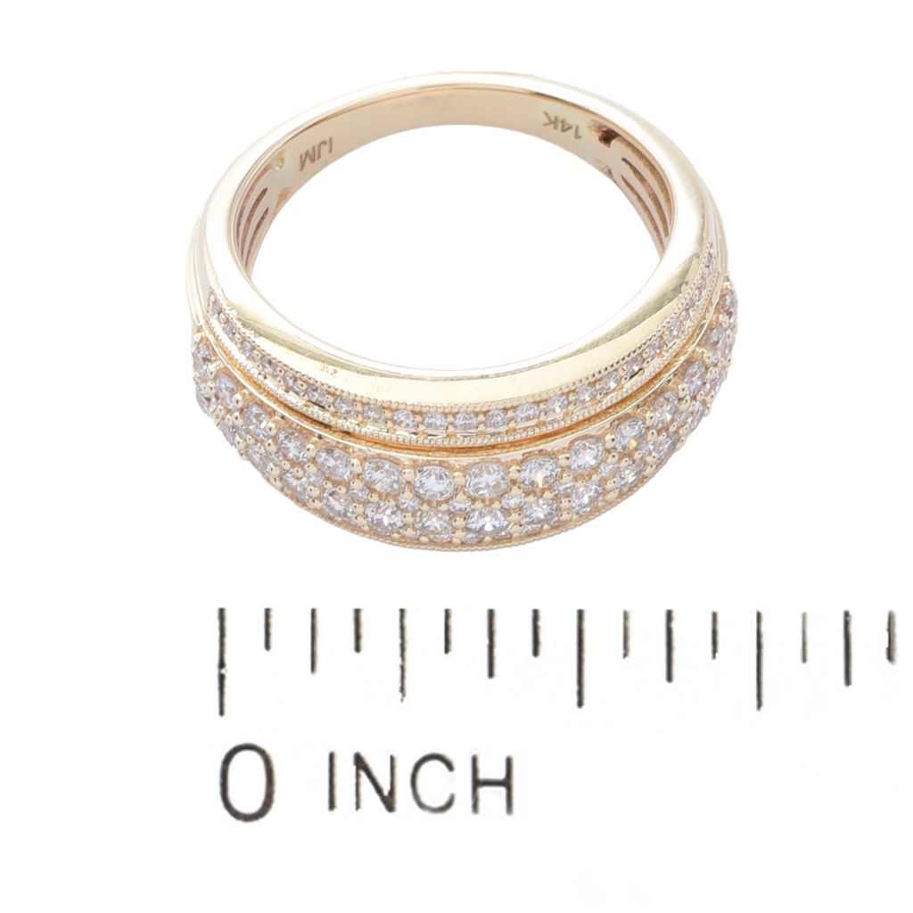 Morris & David 14K Gold 1.00ctw Round Diamond Band Ring, 5.2 grams