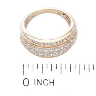 Morris & David 14K Gold 1.00ctw Round Diamond Band Ring, 5.2 grams