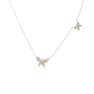 Sabrina Designs 14K Gold 0.24ctw Diamond Butterfly Necklace, 4.0 grams