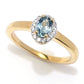 Gem Treasures 0.66ctw Oval Montana Sapphire & White Zircon Halo Ring