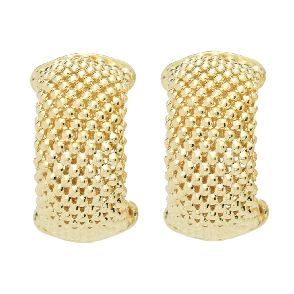 Toscana Italiana Choice of Plating Coreana Chain Wide Hoop Hoop Earring