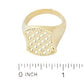 Toscana Italiana 18K Gold Plated Polished & Diamond Cut Shield Ring