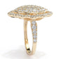 Gems of Distinction 14K Gold 1.20ctw Diamond Marquise Shape Ring