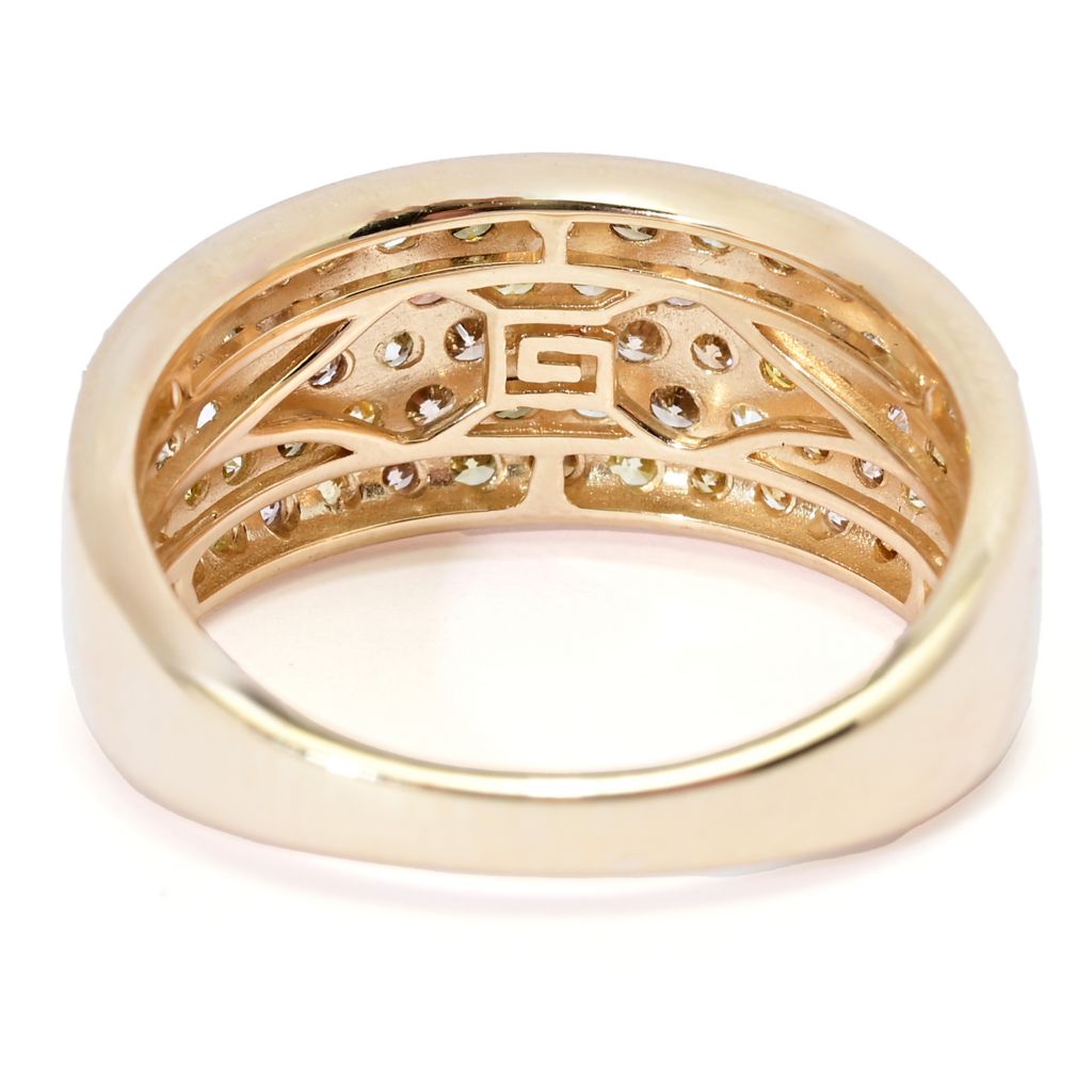 Gems of Distinction 14K Gold 1.53ctw Multi Color Diamond Band Ring