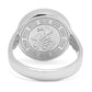 Lambert Cheng Sterling Silver & 24K Gold Leaf Choice of Design Milgrain Coin Ring