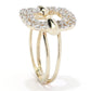 KALLATI 14K Gold Polished 0.58ctw Round Diamond Ring, 5.0 grams