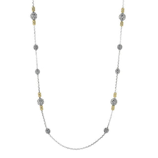 Konstantino 18K Gold Accented Bead Station 33" Layering Necklace