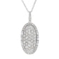 Gems of Distinction 14K White Gold Round & Baguette Diamond Pendant