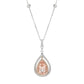 CIRARI 14K Two-tone Gold 2.02ctw Morganite & Diamond Pendant w/ Chain