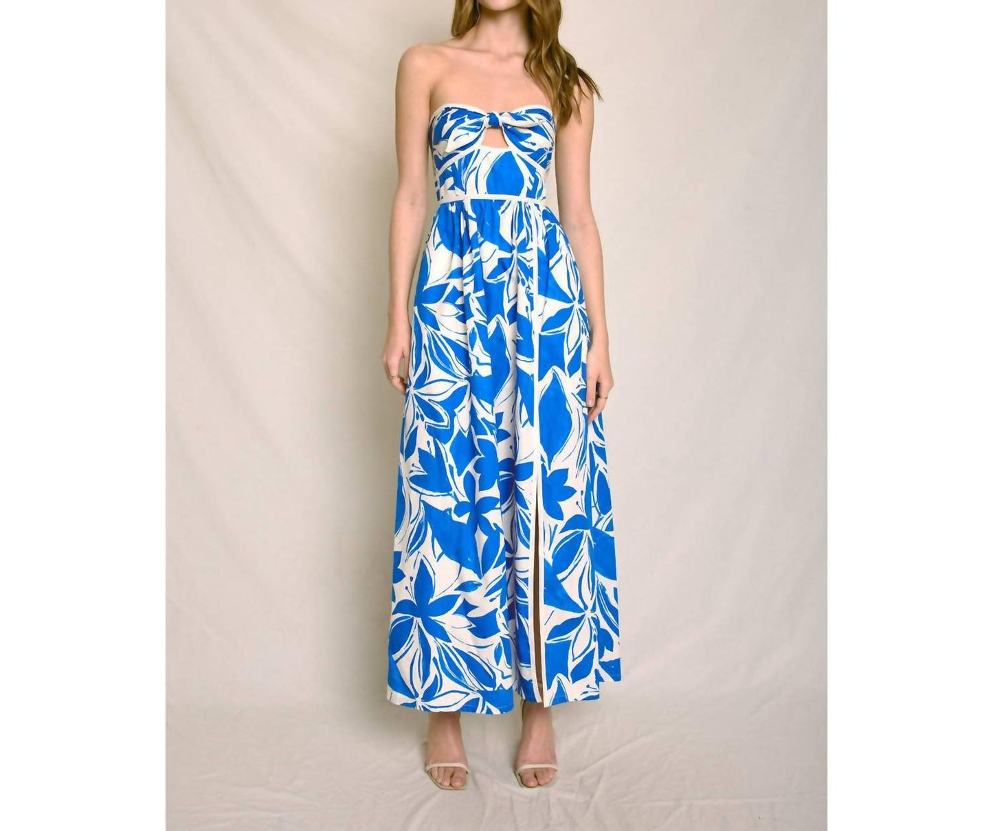 Dress Forum - Mykonos Strapless Contrast Binding Maxi Dress