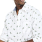 Mens Classic Fit Button Down Poplin Palm Print Shirt