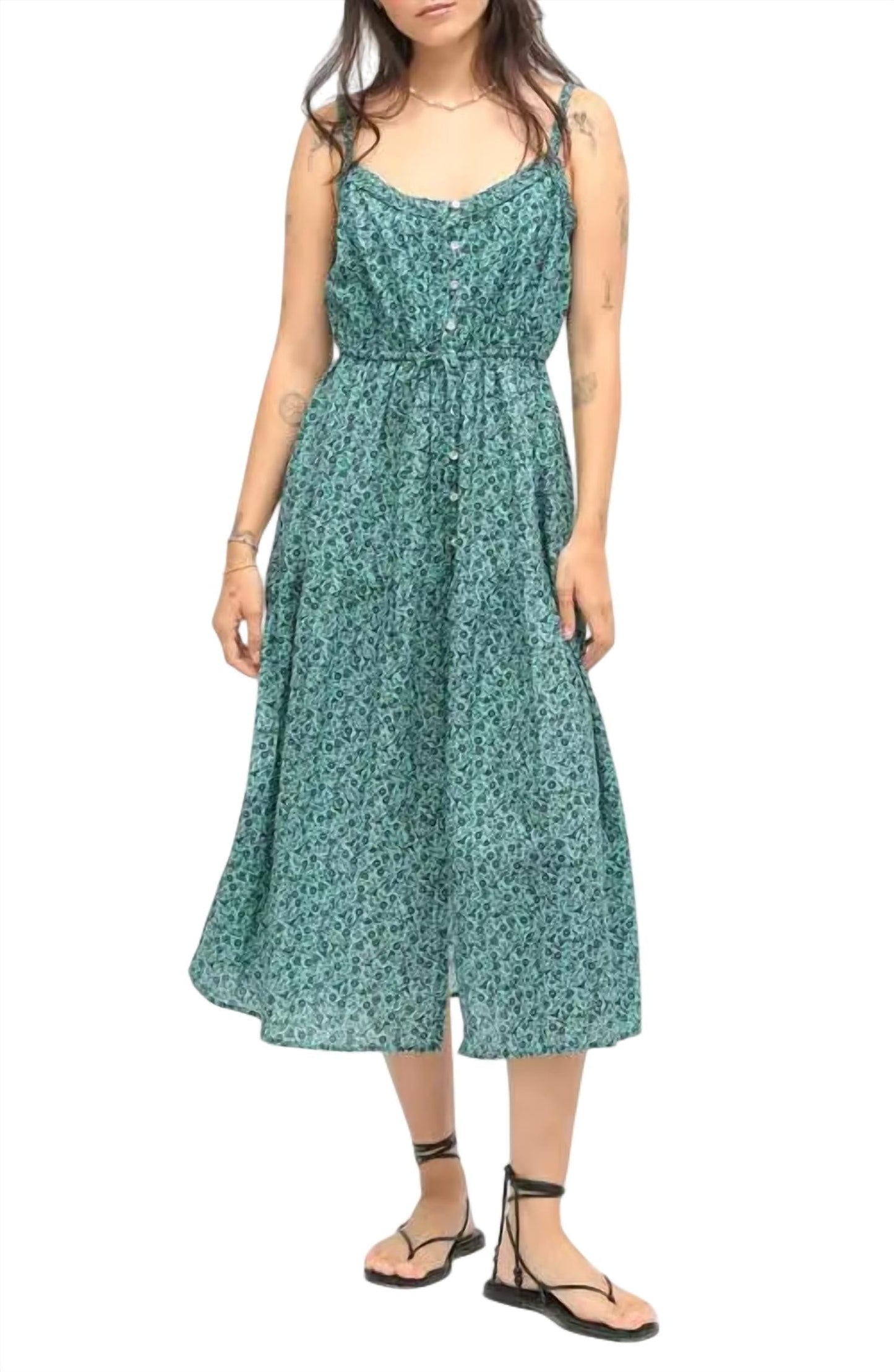 Electric & Rose - Quinn Pansy Print Midi Sundress