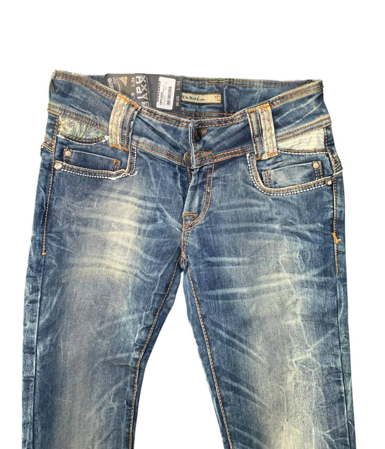 Cipo & Baxx - Women's Durable Vintage Denim Jeans
