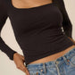 Project Social T - Danni Seamless Square Neck Long Sleeve Top