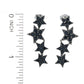 Platinum Plated Choice of Gemstone Shooting Stars Dangle Earrings
