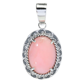 Southwest Elements 30x25mm Peruvian Pink Opal Enhancer Pendant