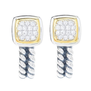 Melodia Diamonds 18K Vermeil 0.19ctw Round Lab Grown Diamond J-Hoop Earrings