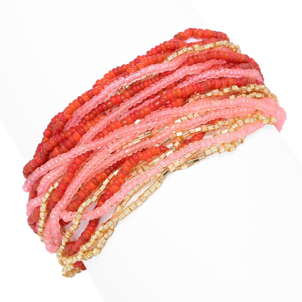 Il Murano di Francesca Multi Strand Murano Glass Torsade Bracelet