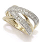 Cocci Collection 14K Gold 0.80ctw Diamond Crossover Ring, 3.5 grams