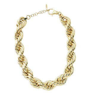 Graziella 23K Gold Plated 20"+2" Rope Chain Statement Necklace