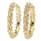 Graziella 23K Gold Plated Electroform Textured Hoop Earrings