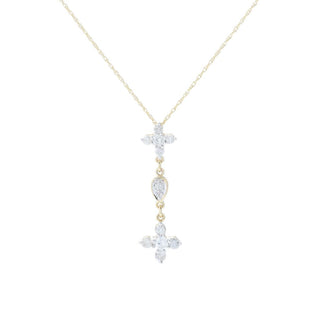 14K Gold Polished 0.58ctw Diamond Pendant w/ 18" Chain, 2.1 grams