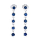 Gem Treasures 1.30ctw Bezel Set Australian Blue Sapphire Dangle Earrings