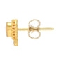 Cevherun 24K Gold Choice of Precious Gem & Diamond Accent Stud Earrings