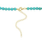 Elemental Gems 6mm Turquoise Bead & Hammered Rondelle 18"+3" Necklace