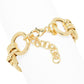 Toscana Italiana Gold or Platinum Plated Electroform Triple Row Link Bracelet