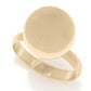 Toscana Italiana 18K Gold Plated 12mm Electroform Bead Statement Ring