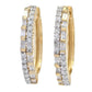 Diamond Treasures 0.35ctw Tapered Baguette & Round Diamond Hoop Earrings