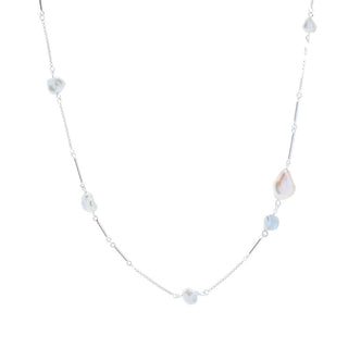 Kendra Scott 14K Gold Plated "Sabrina" Cultured Baroque Pearl Station Necklace