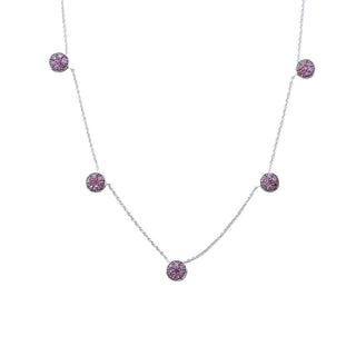 Diamond Treasures 14K White Gold 0.70ctw Fancy Purple Diamond Charm Necklace