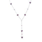 Diamond Treasures 0.50ctw Fancy Purple Diamond Heart Y-Necklace