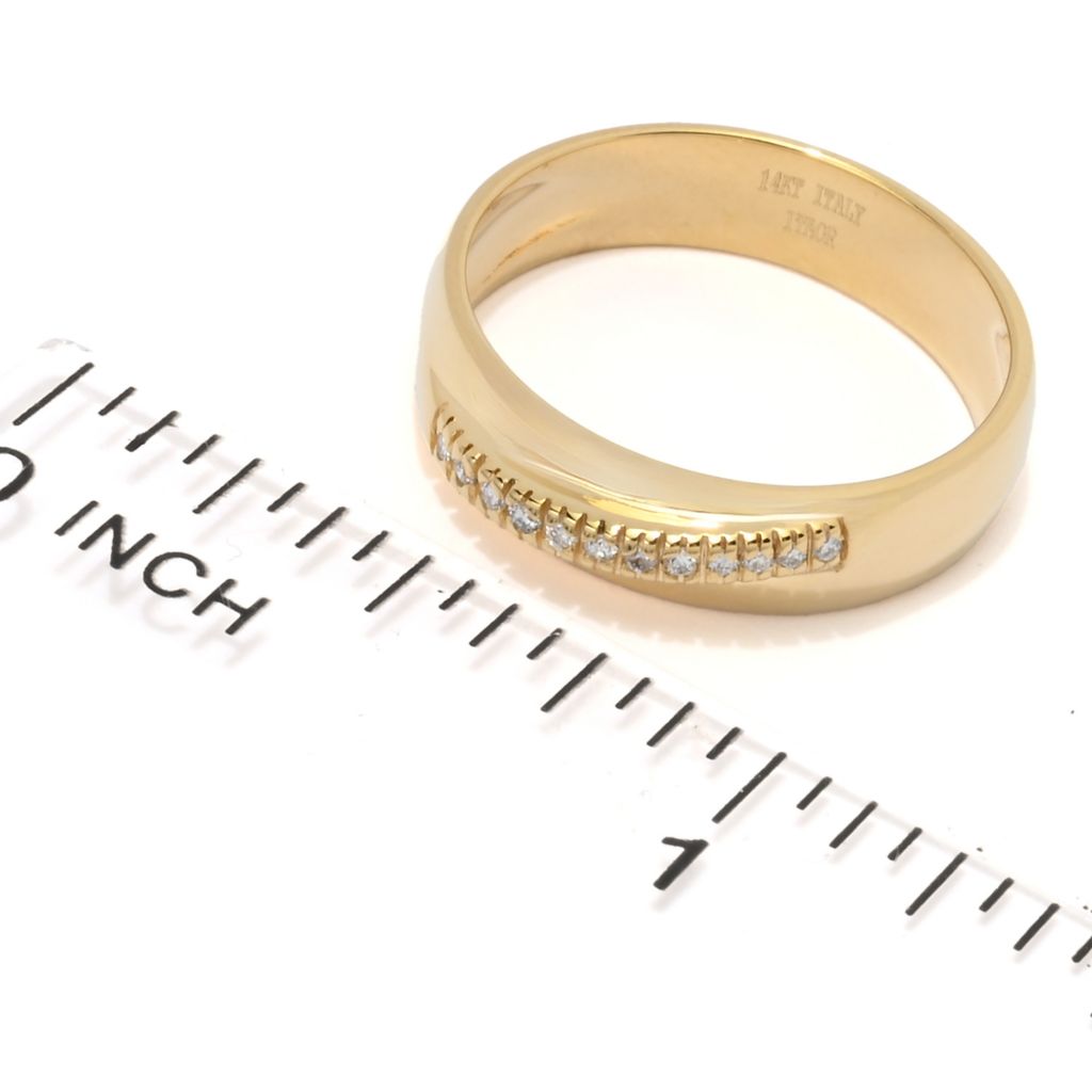 DIAMORE 14K Gold Diamond Accented High Polished Twist Ring