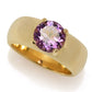 Toscana Italiana 18K Gold Plated Choice of 8mm Gem Setosa Band Ring