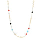 Bello Italiano 18K Gold Plated Multi Gemstone Station Necklace