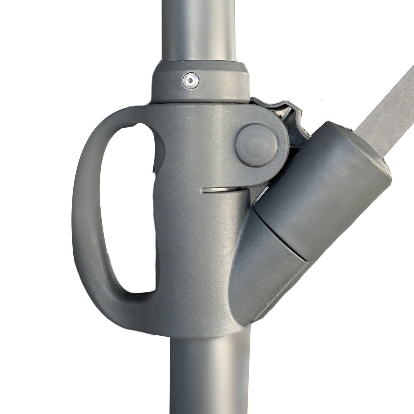 10 ft Offset Cantilever Patio Umbrella with Crank Gray