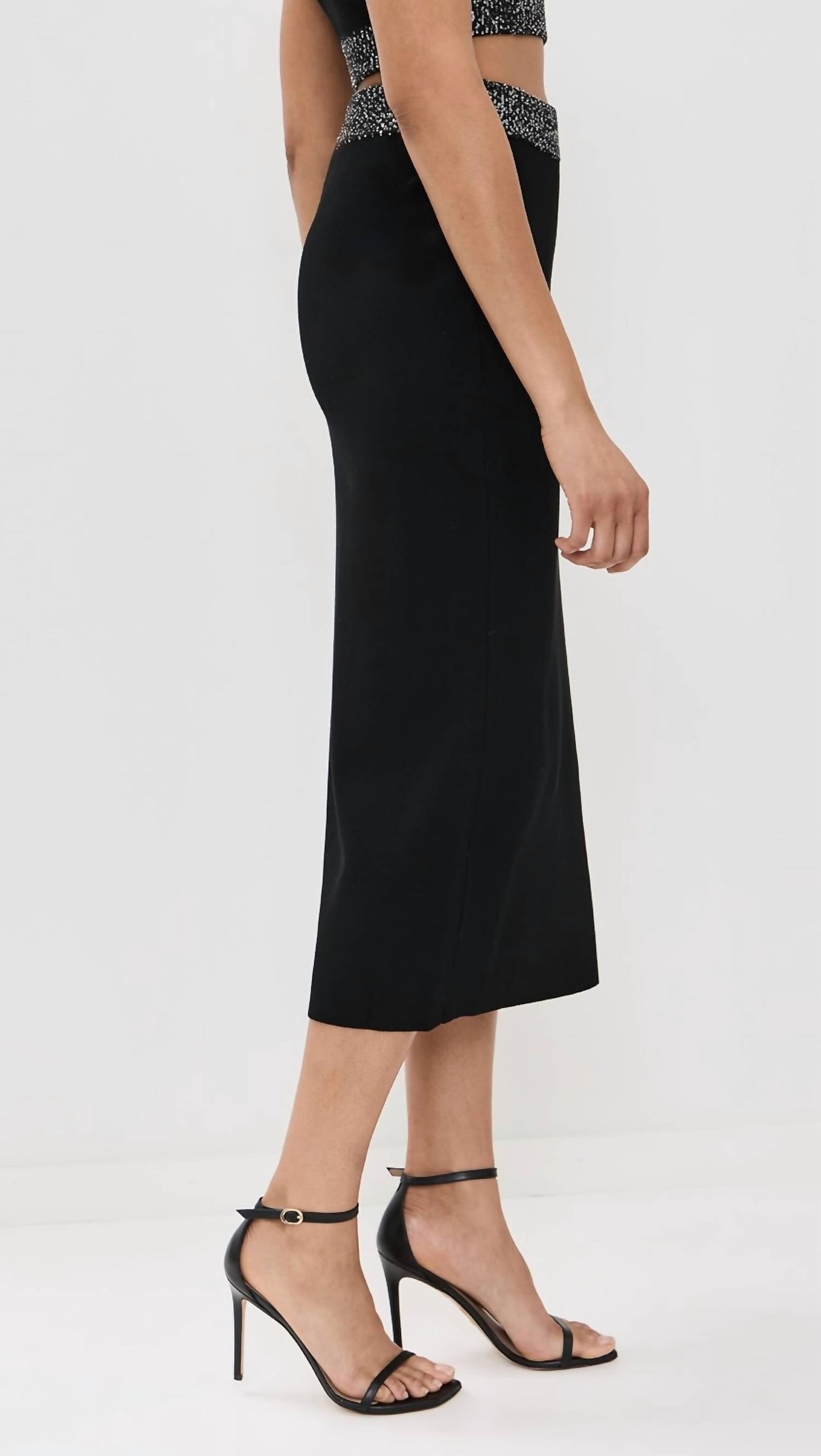 A.L.C. - Jane Sequin Embellished Knit Midi Skirt
