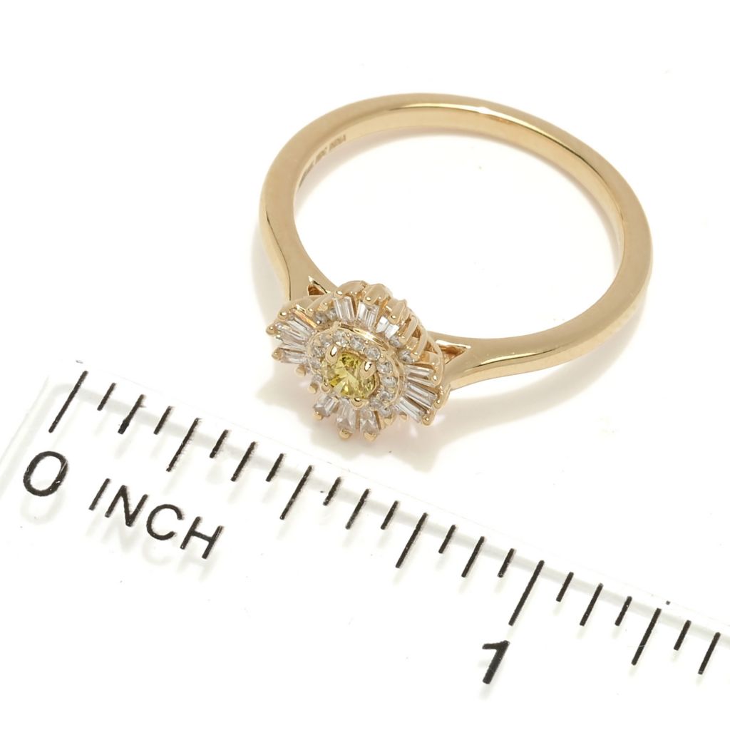 Gems of Distinction 14K Gold 0.34ctw Yellow & White Diamond Ring