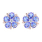 Gem Treasures 3.18ctw Tanzanite & Zircon Floral Stud Earrings