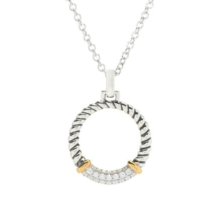 Melodia Diamonds 18K Vermeil 0.20ctw Lab Grown Diamond Circle Pendant w/ Chain