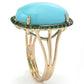 LALI Jewels 14K Gold Polished 18x13mm Oval Turquoise & Tsavorite Ring